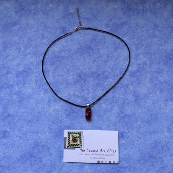 Art Glass dragonfly necklace - Picture 4 of 5